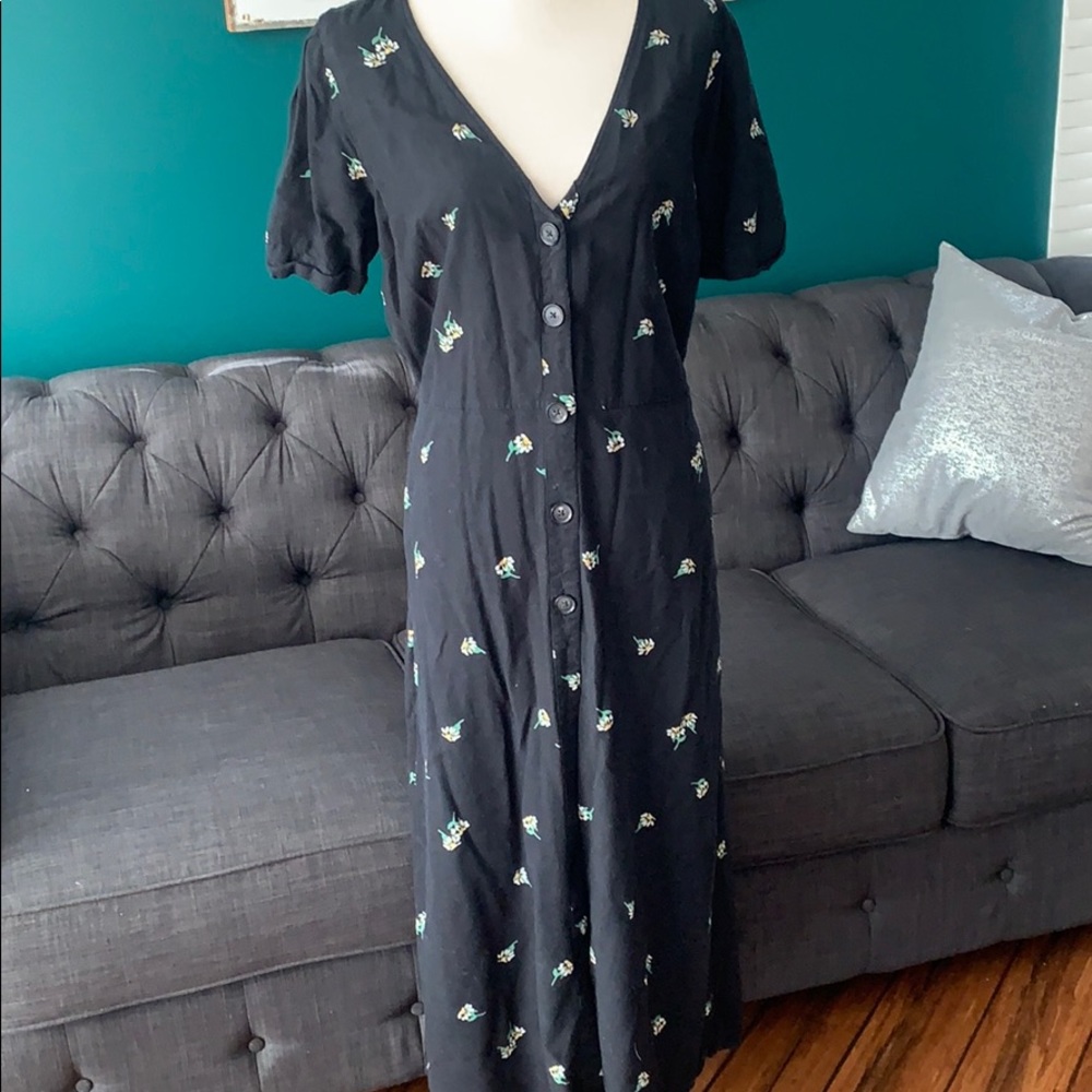 Button Up Floral Dress